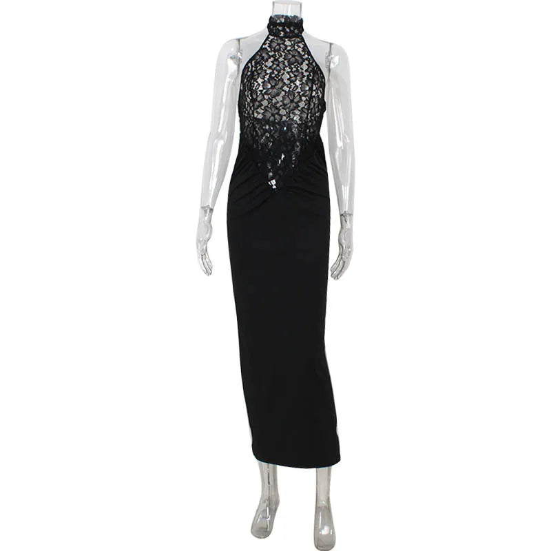 Noir Elegance Maxi Gown